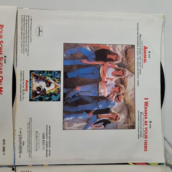 Def Leppard 4 Vinyl records Animal, Hysteria, Women and Pour Some Sugar on Me - Picture 4 of 16
